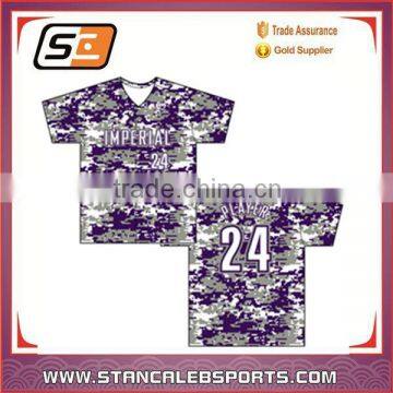 Stan Caleb Hot Sale Sublimated Custom Printed Breathable Baseball Jerseys camo baseball wear