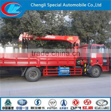 China brand mounted crane truck FAW 4x2 mobile crane weight