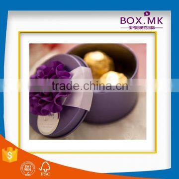 2016 Custom Fashion Design High Quality Newest Blue Tin Gift Box For Wedding photo-4