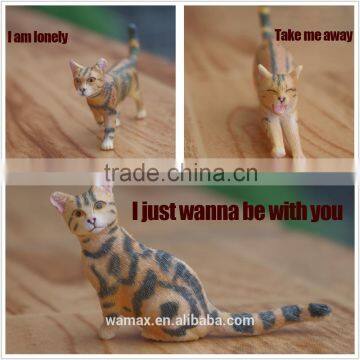 2016 New Arrival Lonely cats figurines,Cats animal figurines