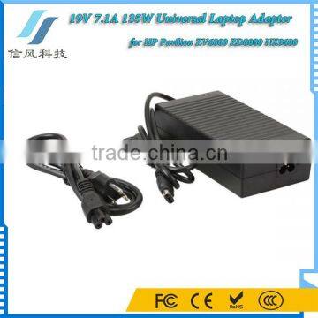 Black 19V 7.1A 135W Universal Adapter for Laptop for HP Pavilion ZV6000 ZD8000 NX9600