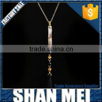 Women's Sweater Accessories Brown Leather Tassel Necklaces photo-5