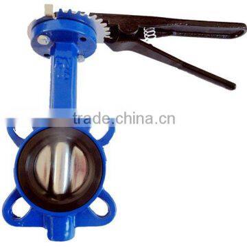 Cast Iron Wafer type butterfly valve with handle lever