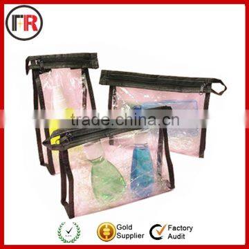 Professional fashion transparent pvc cosmetic bag with high quality