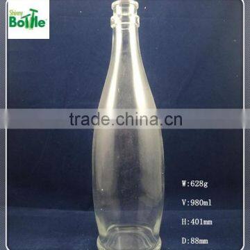 big capacity glass wine bottle, alcohol drinks bottle