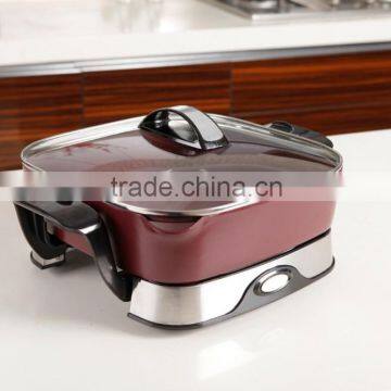 ceramic coating electric pan skillet with boil frying bake multi funcation