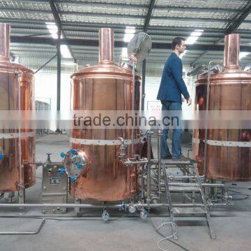 Reasonable Price 500L Hotel Red Copper Craft Beer Brewery Equipment Beer Maker