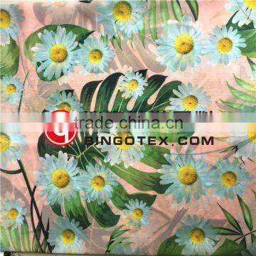 75D digital floral printed georgette chiffon fabric for fashionable scarf