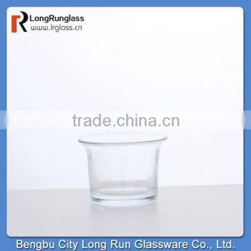 LongRun round transparent glass candlestick