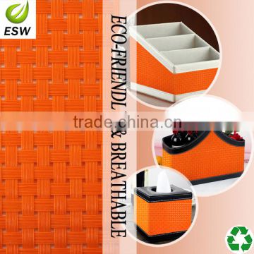 2015 Hot ESW New Cheaper PVC Luxury Stp0rage Box Upholstery Fabric