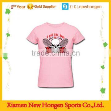 custom fashion badminton jersey polyester /eyelet/pique dry fit fabric,cool girl sports t-shirt