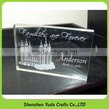 Engraved Plexiglass Block CNC Router Acrylic Custom Finished Clear Acrylic Prototype Parts