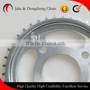 ZHEJIANG CHINA 1045 STEEL 40MN 428/114L-40T/14T motor chain and sprocket per set bajaj pular fine blanking sprocket