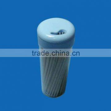 100pcs blue can wooden carved dental toothpicks