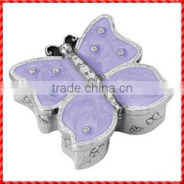 Purple butterfly shaped hot-selling first tooth box