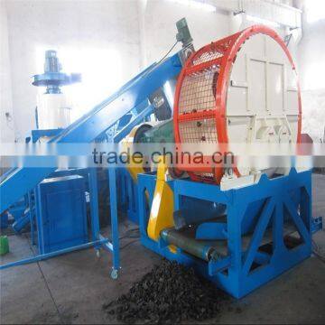 whole car tyre crusher shredder machine with reasonable structure