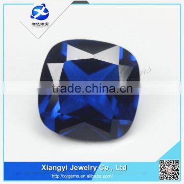 made in china heat-resistant cushion cut blue lab created spinel gem for jewellery