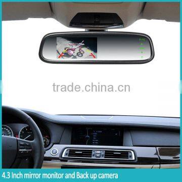 4.3inch TFT-LCD 1000cd/m2 Screen Mirror Monitor Interior Rear View Mirror 2-videos Input With OEM Bracket photo-3