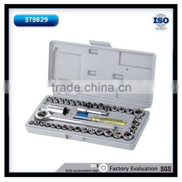 40 PCS 1/4" &3/8'' Master Hand Tool Mechanical Hand Tool Socket Tool Set