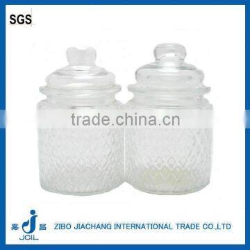 250ml clear cylinder small glass jars with lid TN07