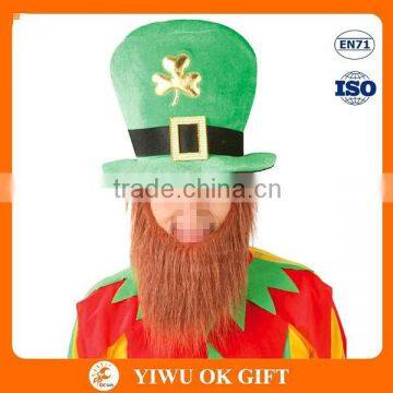 Green velvet St patricks hats, festival top hats, irish beanie hat