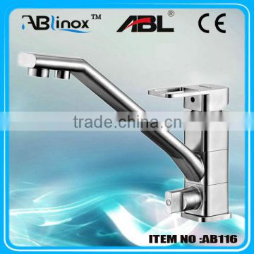 Healthy 3 way stainless steel kitchen faucet