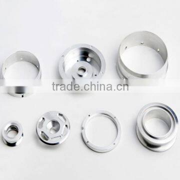 Clear anodized precision cnc aluminum bushing flange