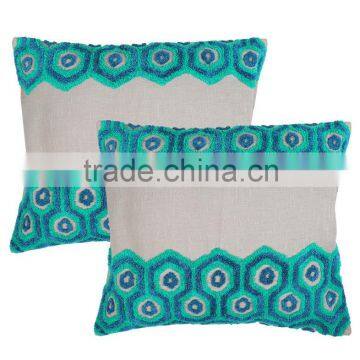 Cotton Square Geometric Cushion Cover Cotton Linen Throw Pillow Cover Cushion Wholesale Supplier