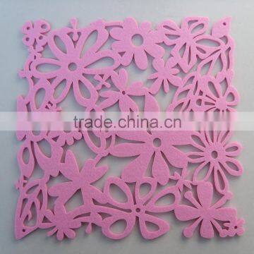 Square Size New Flower Felt Hot Food Table Dishes Mat Home Dishes Platemat Dinner Desk Coaster photo-3