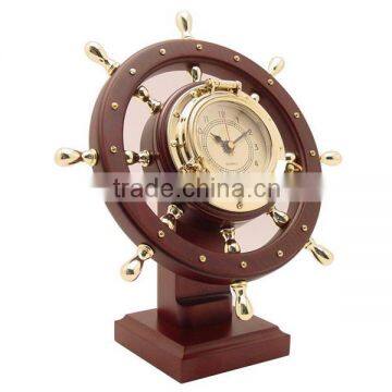 Nautical Ship Wheel Desk Clock