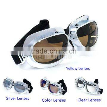 MOTORCYCLE Tea Lens EYEWEAR GLASSES for STEAMPUNK HALF HELMET FLIGHT AVIATOR