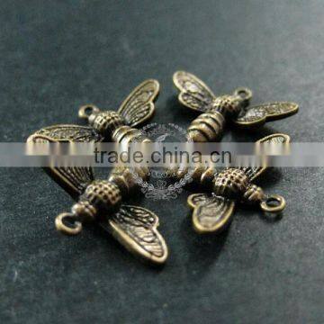 15x20mm vintage brass bronze bees bugs antiqued DIY pendant charm supplies findings 1810186