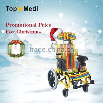 TRW985LBGY Rehabilitation Colorfull Manual Aluminum Wheelchair for Cerebral palsy children