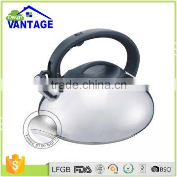 Durable collapsible stainless steel coffee water chinese tea whistle kettle with colorful coating