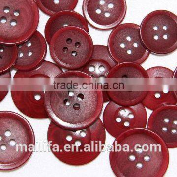 4 Holes Fancy DTM Red Natural Corozo Nut Buttons photo-2