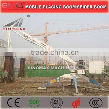 SINOMAX HGY17 17m Hydraulic Mobile Concrete Placing Boom, Spider Boom, Distributor for sales in China with Top Quality
