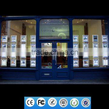 2016 christmas window advertising light magnetic led light sign photo albums 3x4 pockets