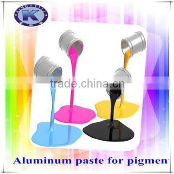 Leafing aluminum paste for pigment