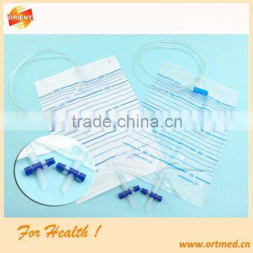 2000ml disposable plastic urine bag/ medical adult urine bag/urine bag