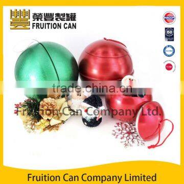 Large Christmas Ball tin can metal tin box Use cookie tin coffee tin