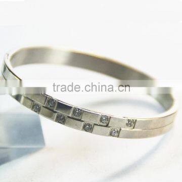 316L Stainless Steel Bangles With Diamonds for Promotion