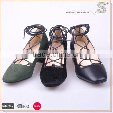 Fashion style comfortable flat ghillie shoes wholesale price shoes