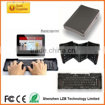 travel foldable keyboard,mini bluetooth wireless folding keyboard for pc laptop/tablet pc