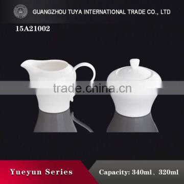 China super white home use milk pot , sugar jug crockery