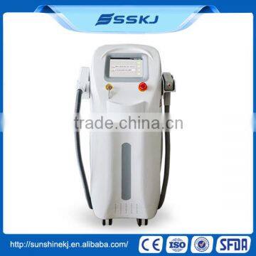 2016 New multi-function 2 in 1 vertical 808nm diode and yag laser 2 in 1