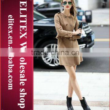 2015 HOT Fashion High Quality Brown Lady's Fashion Women Overcoat photo-4