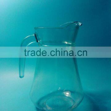 1450ml wide mouth glass teapot with handle