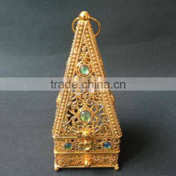 wholesale two colors tower shape beautful incense burner with cryatsl and four angle bottom