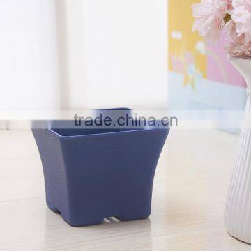 blue square plastic flower pots/planter/vase