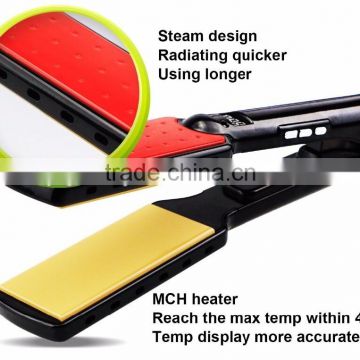 Hot air brush hair straightener professional roller meches steam iron hair brush straightener with CE certification